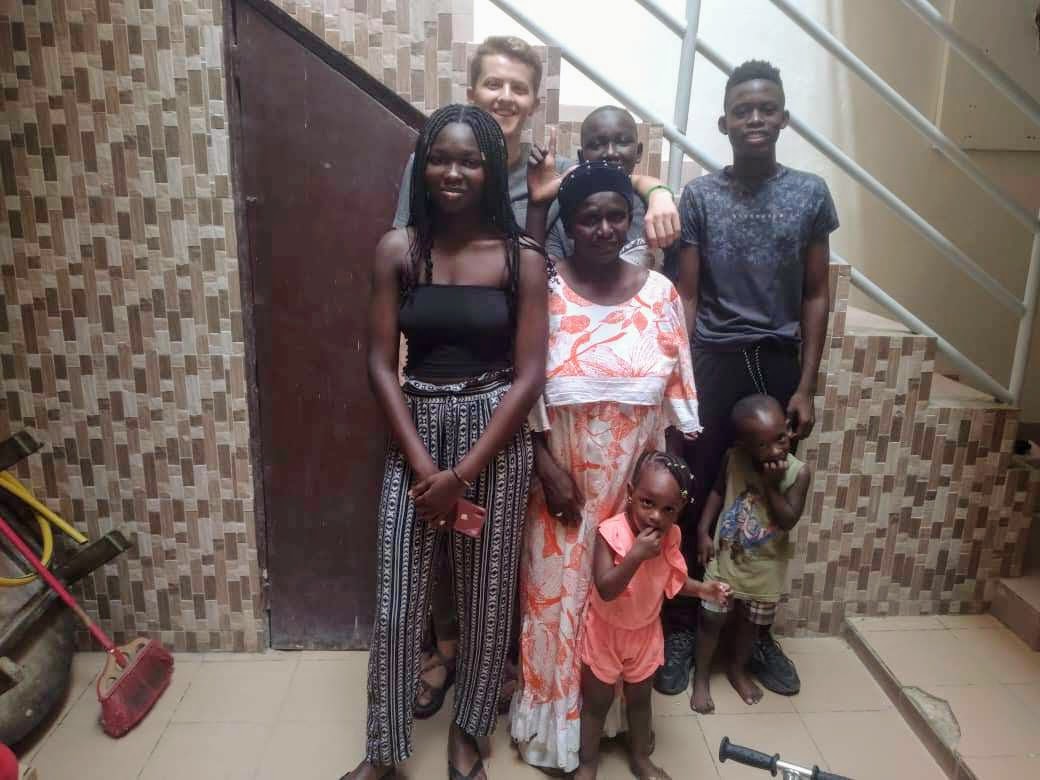 (Part of) my host fam on departure day -- Maman in the center, various siblings all around. Our only photo together, in fact.